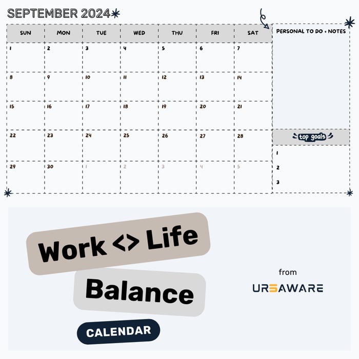 Work-Life Balance Calendar (Gray) image