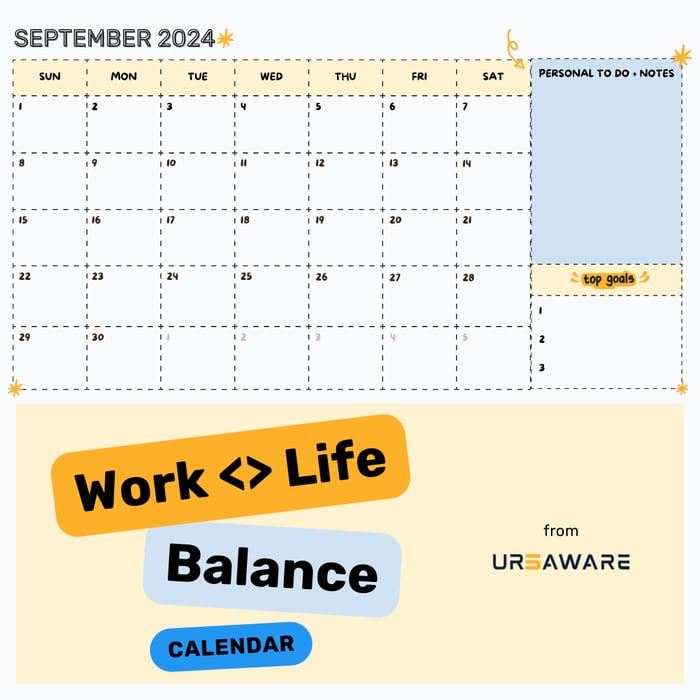 Work-Life Balance Calendar image