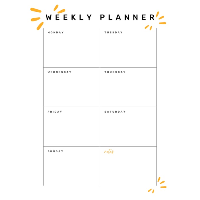 Daily, Weekly Planner (Yellow) image