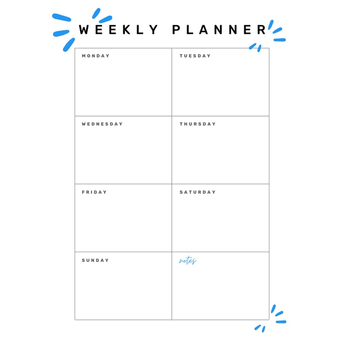 Daily, Weekly Planner (Blue) image